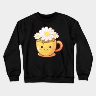 Cute camomile tea cup of calm Crewneck Sweatshirt